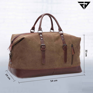 Brown Canvas 40L Travel Duffle