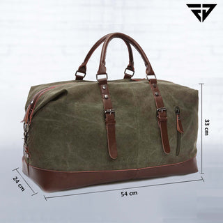 Military Green Canvas 40L Travel Duffle