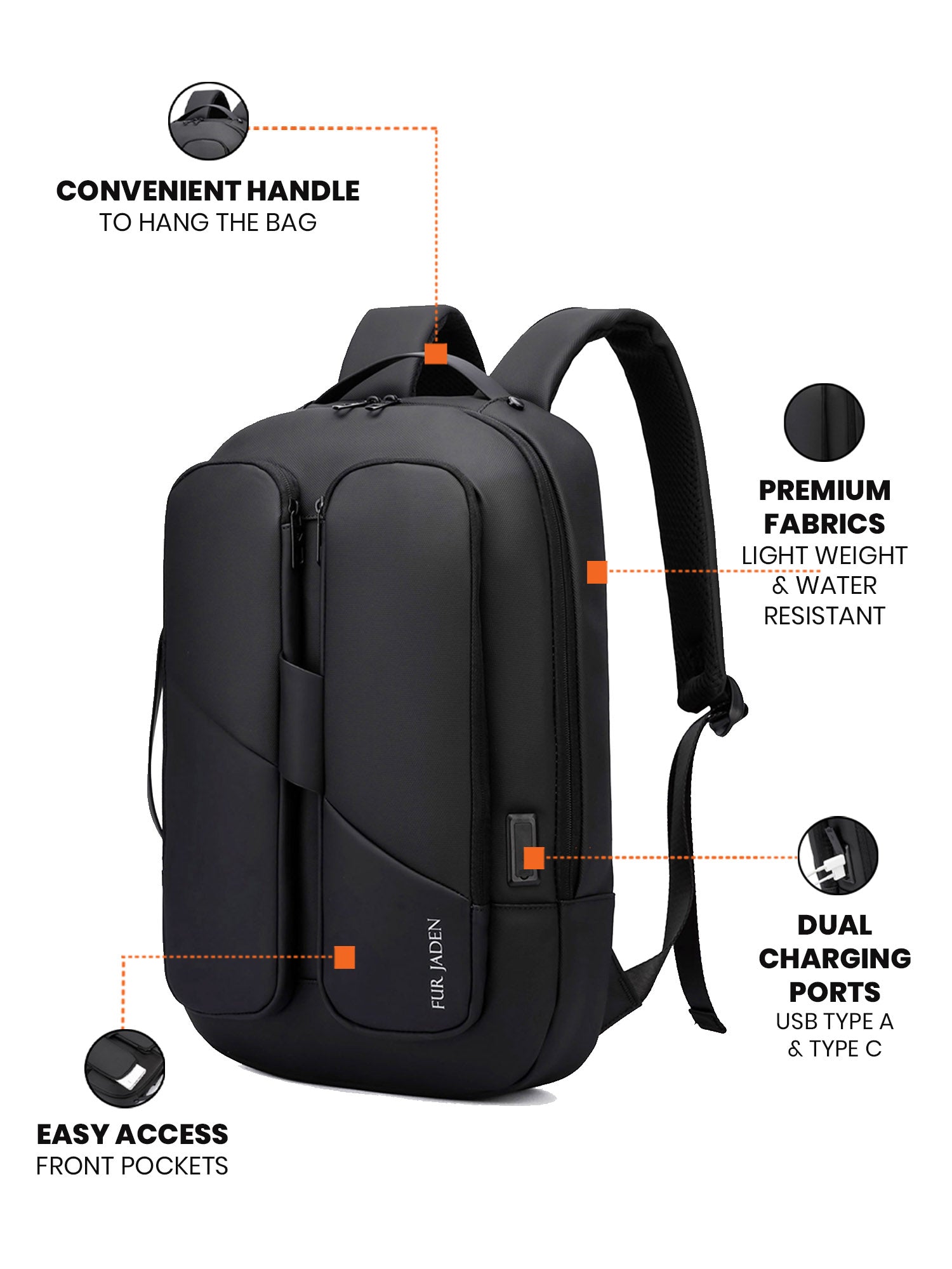 Pro-I Laptop Backpack | Charcoal Black