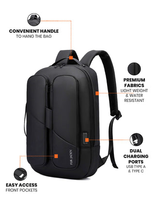 Pro-I Laptop Backpack | Charcoal Black