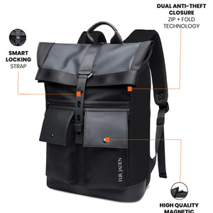 Pro-III Laptop Backpack | Charcoal Black