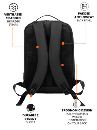 Pro-I Laptop Backpack | Charcoal Black
