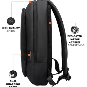 Pro-I Laptop Backpack | Charcoal Black