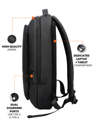 Pro-I Laptop Backpack | Charcoal Black