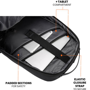 Pro-I Laptop Backpack | Charcoal Black