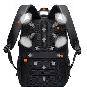 Laptop Backpack with USB Port | Navy Blue