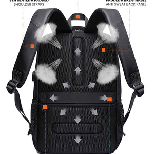 Laptop Backpack with USB Port | Black
