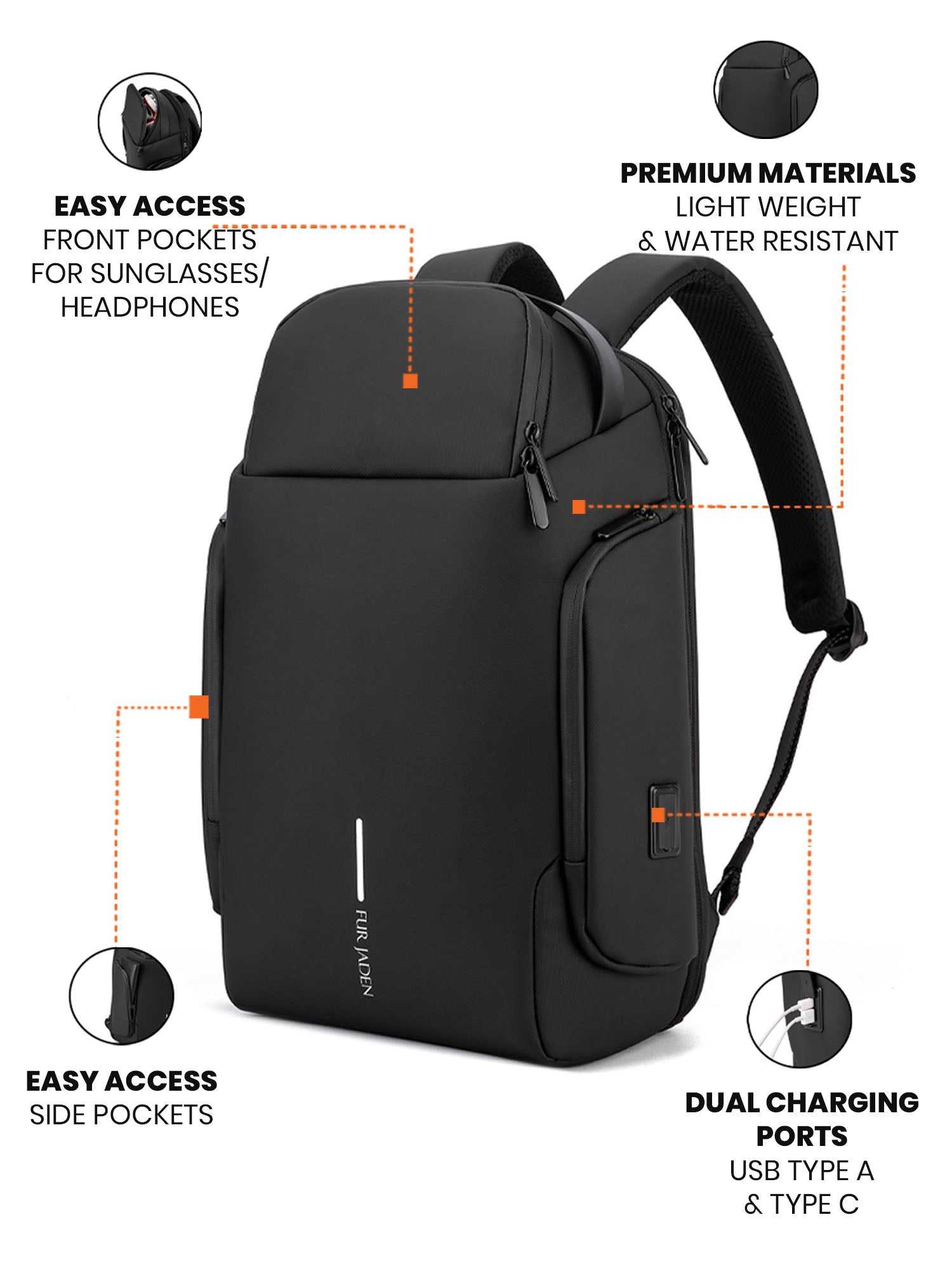Pro-IV Laptop Backpack | Charcoal Black
