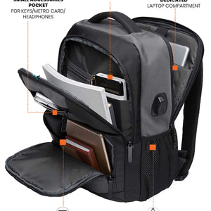 Laptop Backpack with USB Port | Grey