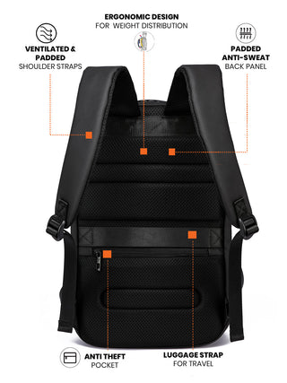 Pro-V Laptop Backpack | Charcoal Black