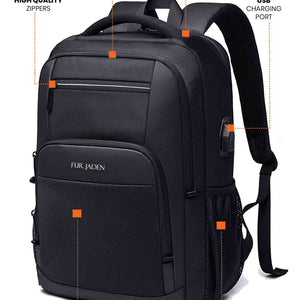Laptop Backpack with USB Port | Black