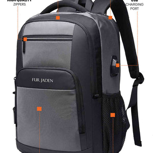 Laptop Backpack with USB Port | Grey