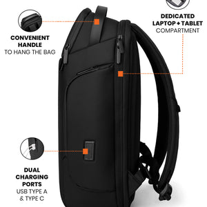 Pro-IV Laptop Backpack | Charcoal Black