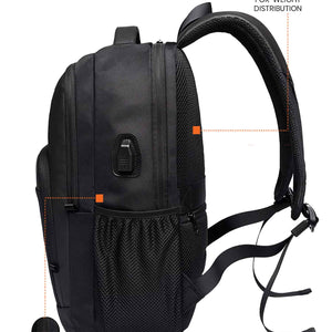 Laptop Backpack with USB Port | Black