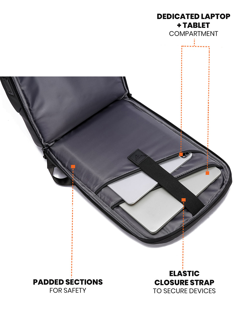 Pro-V Laptop Backpack | Charcoal Black