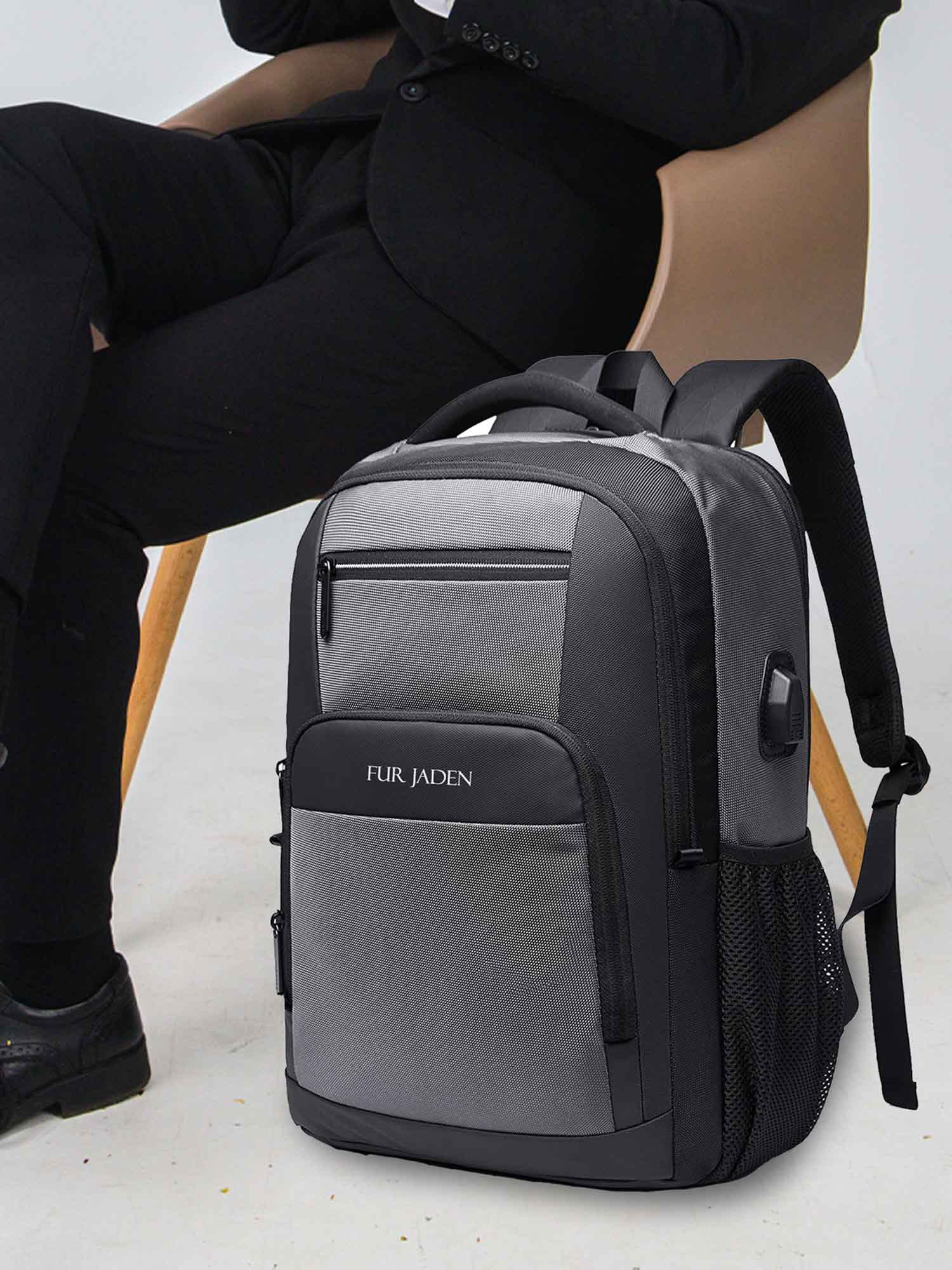 Laptop Backpack with USB Port | Grey