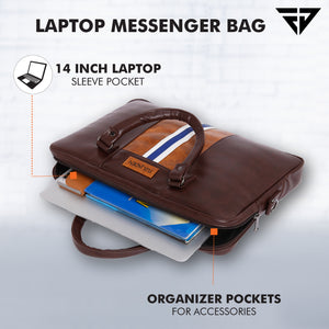 Brown Classic Laptop Messenger Bag