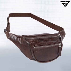 Brown Textured Fanny Pack