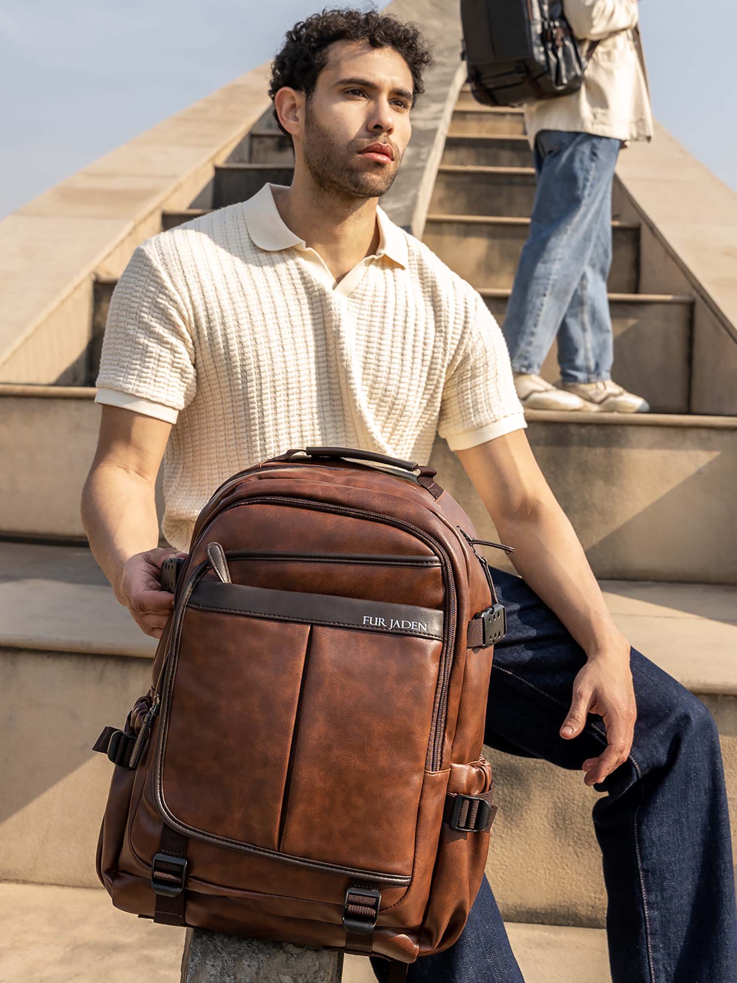 Fur jaden leather backpack best sale
