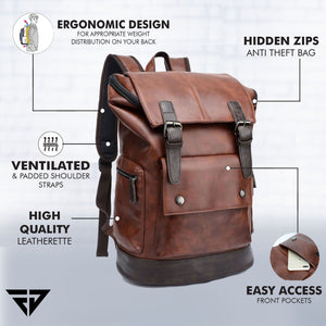 Anti Theft Laptop Backpack | Brown
