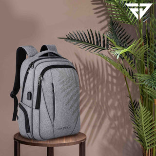 Grey Travel Laptop Backpack